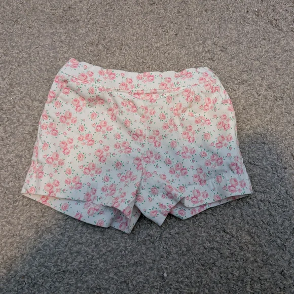 3 For $18 Janie and Jack Pink Floral Kids Shorts - Picture 4 of 7